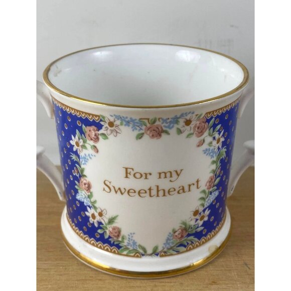 Vintage Double Handle Mug  "For My Sweetheart"  The National Trust English Fine - Picture 2 of 6